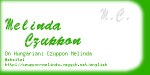 melinda czuppon business card